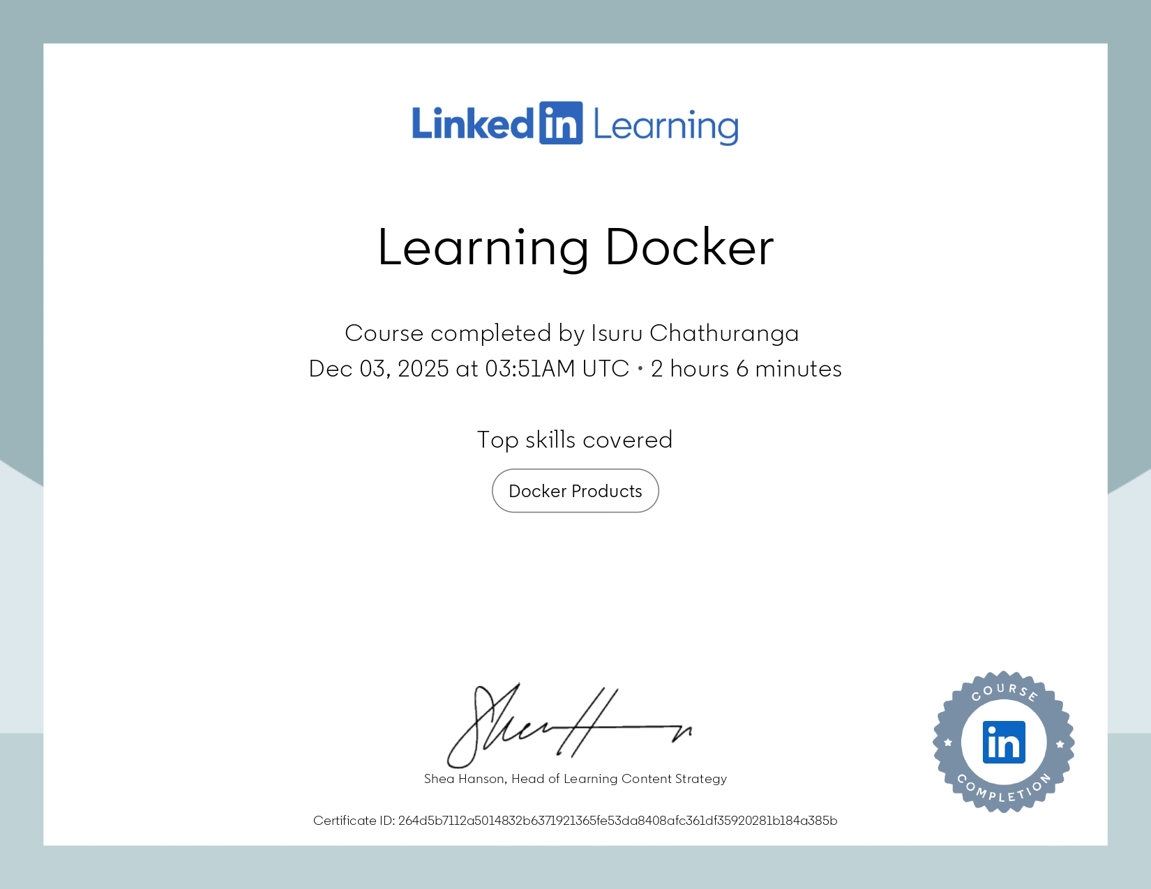 Learning Docker - LinkedIn Learning